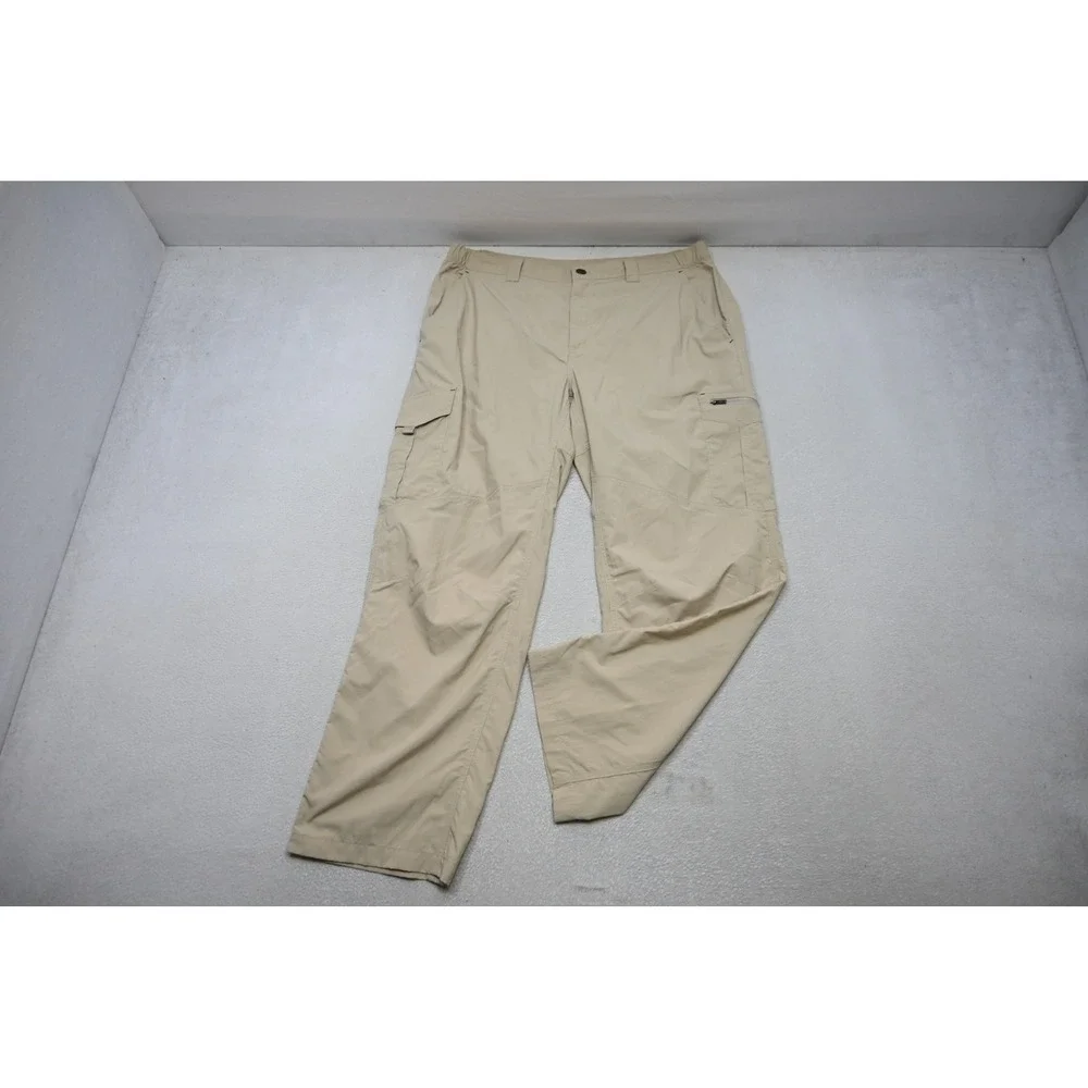 Columbia Cargo Pants Mens 38x30 Beige Omni-Shade Hiking Outdoor Excellent